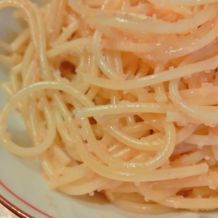 たらことバター醤油のパスタ